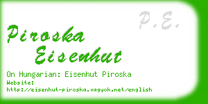 piroska eisenhut business card